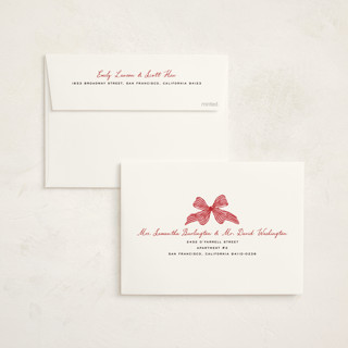 This is a rose non photo holiday cards with standard by Jennifer Lew called sash printing on signature in standard