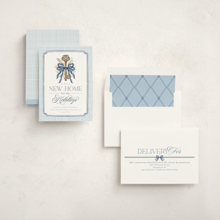 This is a powder non photo holiday cards with standard by Erin L. Wilson called roland park printing on signature in standard