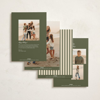 This is a pine non photo holiday cards with standard by Danie Romrell called morrisish printing on signature in standard