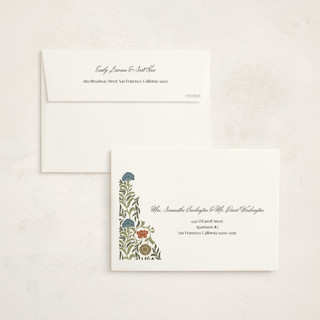 This is a pine non photo holiday cards with standard by Danie Romrell called morrisish printing on signature in standard
