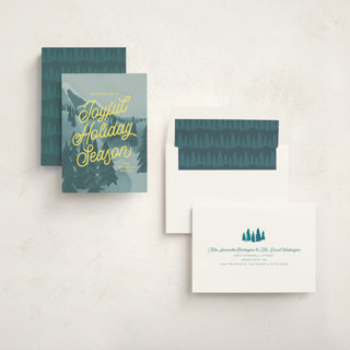 This is a glacier non photo holiday cards with standard by Kaydi Bishop called first mountain snow printing on signature in standard