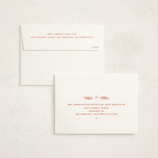 This is a tomato non photo holiday cards with standard by Ani Somi called happy little holidays printing on signature in standard