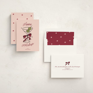 This is a mulled wine non photo holiday cards with standard by Helena Vitto called cin cin! printing on signature in standard