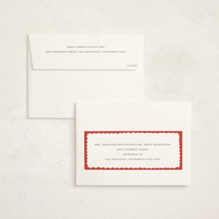 This is a wintermint non photo holiday cards with standard by Teju Reval called greetings from santa printing on signature in standard