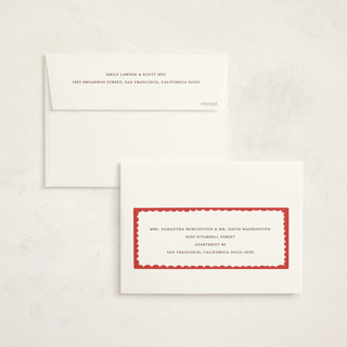 This is a halo non photo holiday cards with standard by Teju Reval called greetings from santa printing on signature in standard