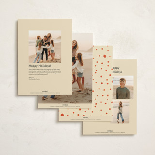 This is a champagne non photo holiday cards with standard by Joanna Rosado called berries printing on signature in standard