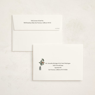 This is a champagne non photo holiday cards with standard by Joanna Rosado called berries printing on signature in standard