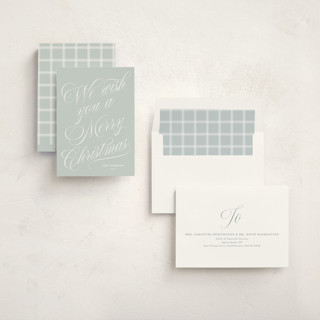 This is a frost non photo holiday cards with standard by Kate Ahn called with flourish printing on signature in standard