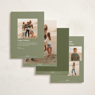 This is a balsam fir non photo holiday cards with standard by Sara Hicks Malone called holiday move printing on signature in standard