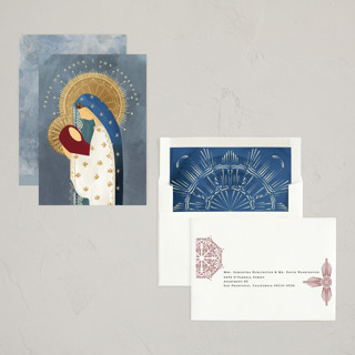 This is a celeste non photo holiday cards with standard by Grae called mother and child printing on signature in standard