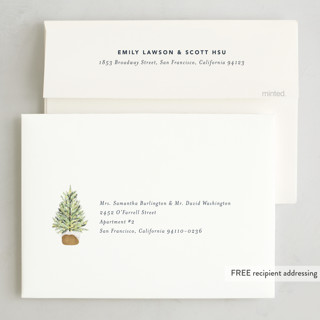This is a caspian non photo holiday cards with standard by chocomocacino called dengaku printing on signature in standard