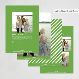 This is a spring non photo holiday cards with standard by Snow and Ivy called love and cheer printing on signature in standard