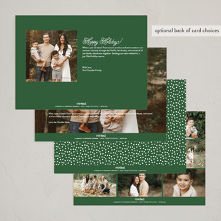 This is a evergreen non photo holiday cards with standard by Sarah Brown called joy wreath printing on signature in standard