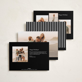 This is a onyx new year photo cards with standard by Robert and Stella called pretty please printing on recycled smooth signature in standard
