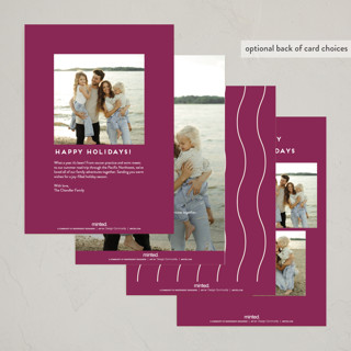 This is a mulberry new year photo cards with standard by Louise Kay called happy pets printing on recycled smooth signature in standard