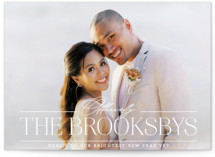 This is a white new year photo card by Erin L. Wilson called Officially with standard printing on recycled smooth signature in standard.