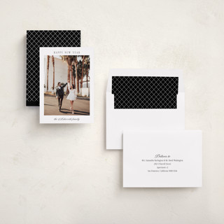 This is a snow new year photo cards with standard by Nicole Walsh called momento printing on recycled smooth signature in standard
