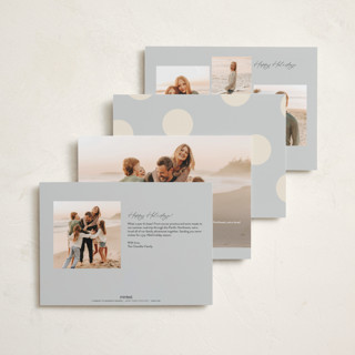 This is a mist new year photo cards with standard by Ellen Schlegelmilch called big polka printing on recycled smooth signature in standard