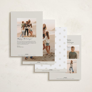 This is a cream new year photo cards with standard by Blustery August called traveller printing on recycled smooth signature in standard