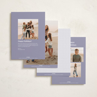 This is a lilac new year photo cards with standard by Sumak Studio called simple wave printing on recycled smooth signature in standard