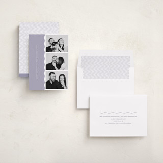 This is a lilac new year photo cards with standard by Sumak Studio called simple wave printing on recycled smooth signature in standard