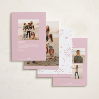 This is a bubblegum new year photo cards with standard by Cass Loh called modern collage printing on recycled smooth signature in standard