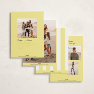 This is a honey new year photo cards with standard by Emily Betts called preppy stripes printing on recycled smooth signature in standard