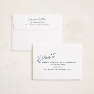 This is a lake new year photo cards with standard by Stacey Meacham called simply scripted printing on recycled smooth signature in standard