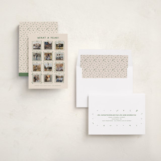 This is a forest new year photo cards with standard by Claudia Orengo called year gallery printing on recycled smooth signature in standard