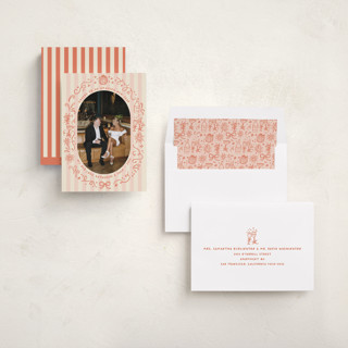 This is a poppy new year photo cards with standard by Creo Study called doodled cheers printing on recycled smooth signature in standard