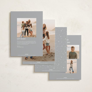 This is a snow new year photo cards with standard by Hooray Creative called nine snapshots printing on recycled smooth signature in standard