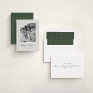 This is a mint new year photo cards with standard by Wildfield Paper Co called newport printing on recycled smooth signature in standard