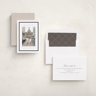 This is a snow new year photo cards with standard by Adelyn T. called chic printing on recycled smooth signature in standard