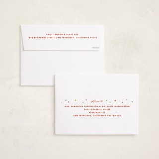 This is a cherry new year photo cards with standard by Ellen Schlegelmilch called starshine printing on recycled smooth signature in standard