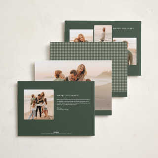This is a evergreen new year photo cards with standard by Wildfield Paper Co called slate printing on recycled smooth signature in standard