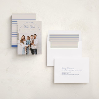 This is a midnight new year photo cards with standard by Alexandra Cohn called regency printing on recycled smooth signature in standard
