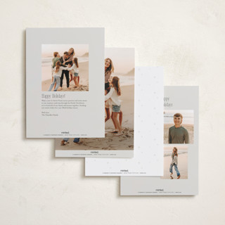 This is a vanilla new year photo cards with standard by Blustery August called chronicle printing on recycled smooth signature in standard