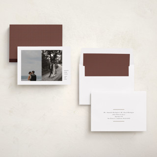 This is a snow new year photo cards with standard by Olivia Kanaley Inman called perfect pair printing on recycled smooth signature in standard