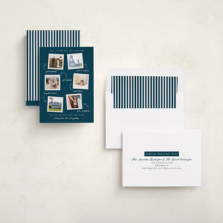 This is a blue jay new year photo cards with standard by Heather Schertzer called for the archives printing on recycled smooth signature in standard