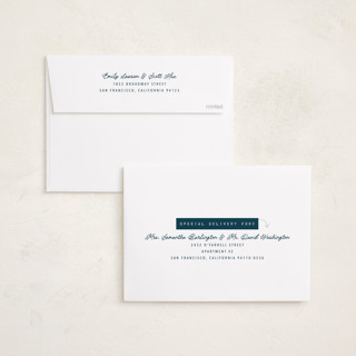 This is a blue jay new year photo cards with standard by Heather Schertzer called for the archives printing on recycled smooth signature in standard