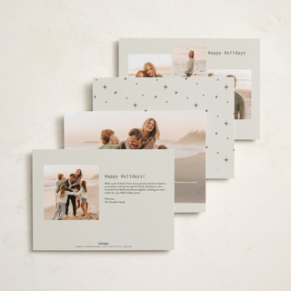 This is a vanilla new year photo cards with standard by Blustery August called chimes printing on recycled smooth signature in standard