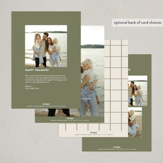 This is a sage new year photo cards with standard by Everett Paper Goods called new but same printing on recycled smooth signature in standard