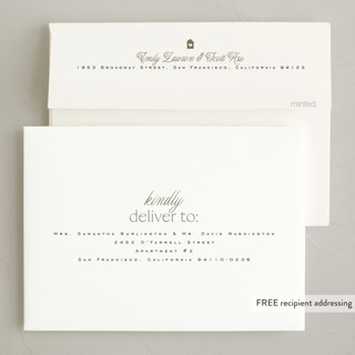 This is a sage new year photo cards with standard by Everett Paper Goods called new but same printing on recycled smooth signature in standard