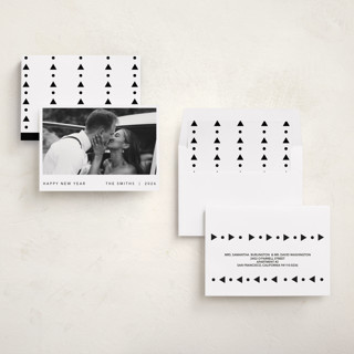 This is a tuxedo new year photo cards with standard by Brook Metts called simple & sweet new year printing on recycled smooth signature in standard