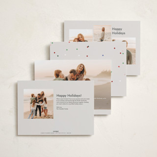 This is a confetti new year photo cards with standard by Pixel and Hank called so festive printing on recycled smooth signature in standard