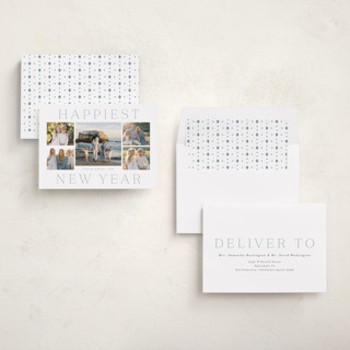 This is a frost new year photo cards with standard by Deynaaz Daraei called palinuro printing on recycled smooth signature in standard