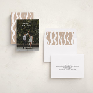 This is a winter new year photo cards with standard by Kelly Watkins called typewriter printing on recycled smooth signature in standard