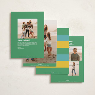 This is a green apple new year photo cards with standard by Maria Alou called candy snaps printing on recycled smooth signature in standard