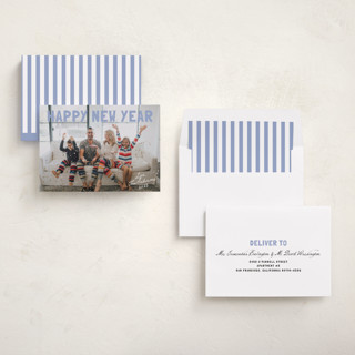 This is a frosted sky new year photo cards with standard by Cass Loh called boldly soft printing on recycled smooth signature in standard
