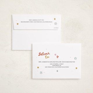 This is a confetti new year photo cards with standard by Ani Somi called everything confetti printing on recycled smooth signature in standard